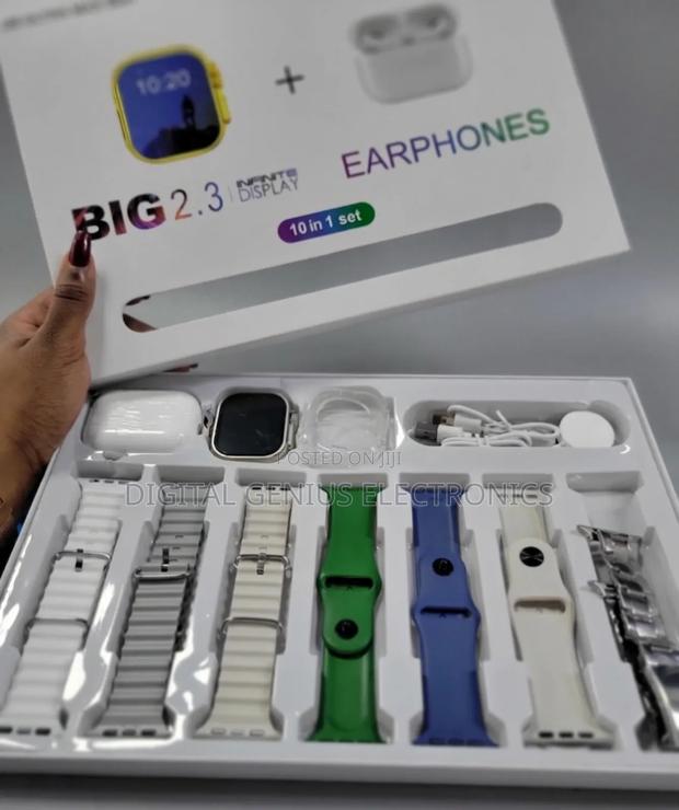 I20 Ultra Max Smart Watch 7straps+Earpods
