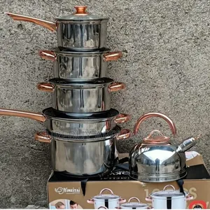 Yimeitai Premium Stainless Steel Cookware Set 12pcs With Lids Pans