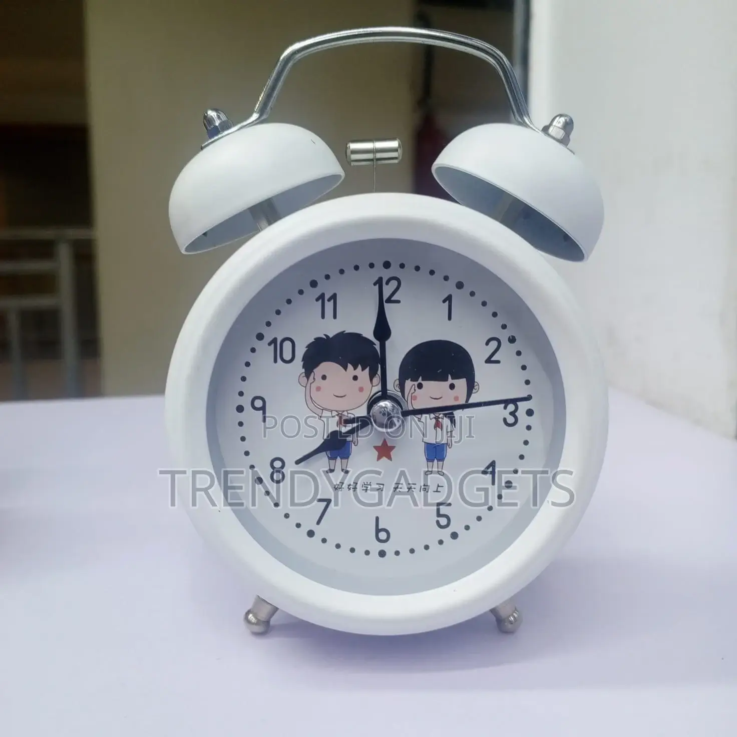 Children's Twin-Bell Bedside Alarm Clock, Retro Twin-Bell Style