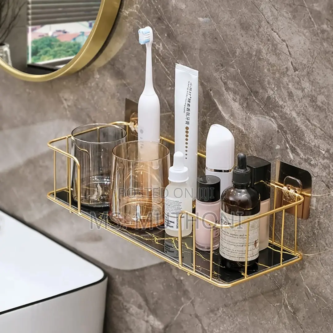 Luxury Bathroom Shelf With Mable Glass Plate*