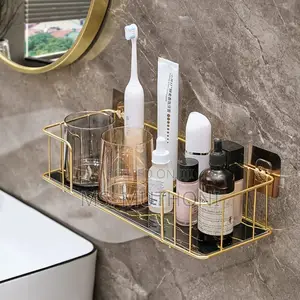 Luxury Bathroom Shelf With Mable Glass Plate*