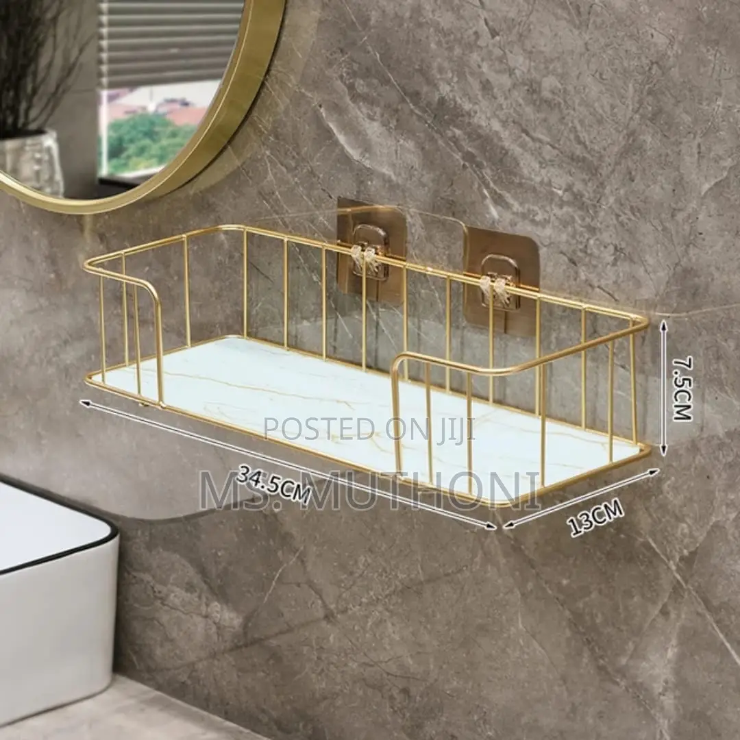 Luxury Bathroom Shelf With Mable Glass Plate*