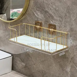 Luxury Bathroom Shelf With Mable Glass Plate*