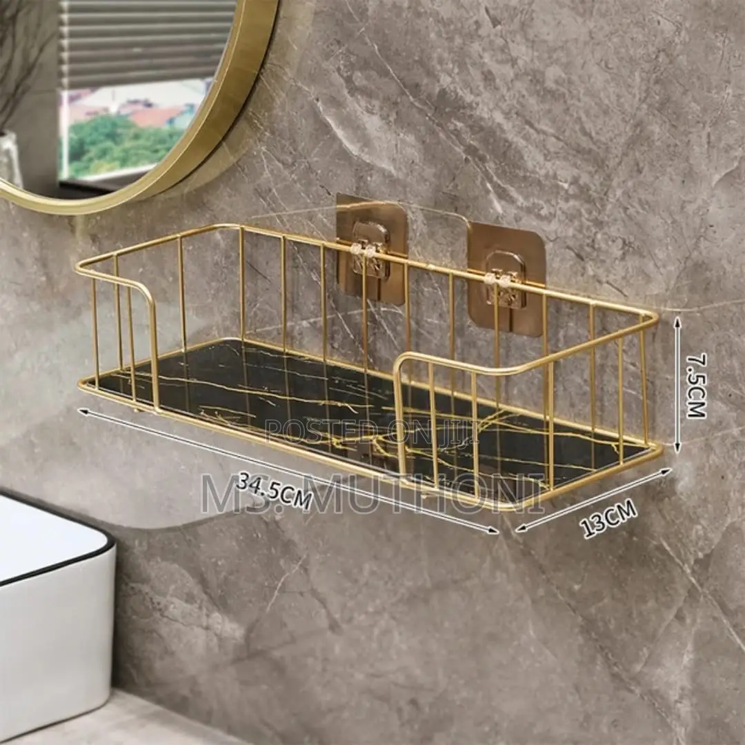 Luxury Bathroom Shelf With Mable Glass Plate*