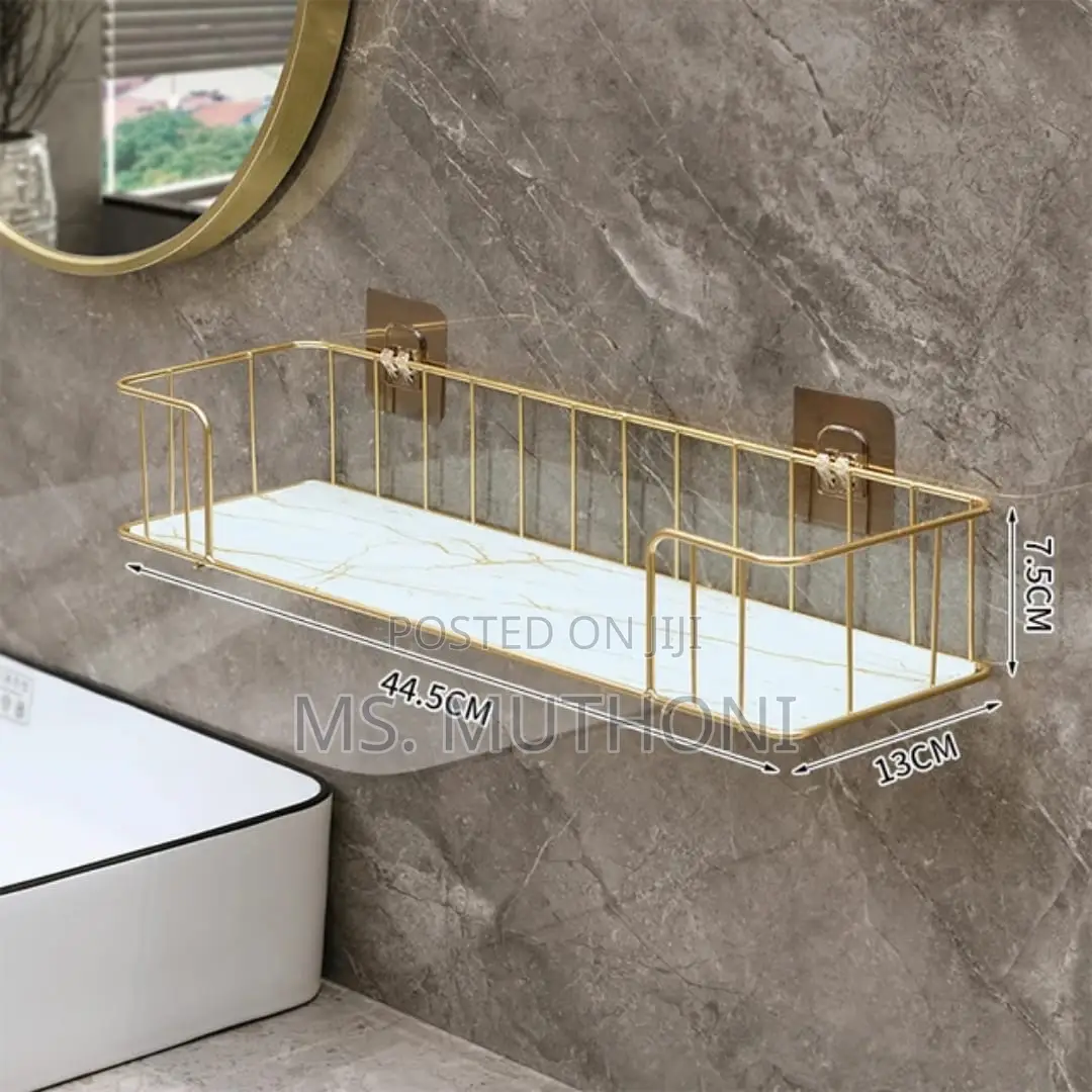 Luxury Bathroom Shelf With Mable Glass Plate*