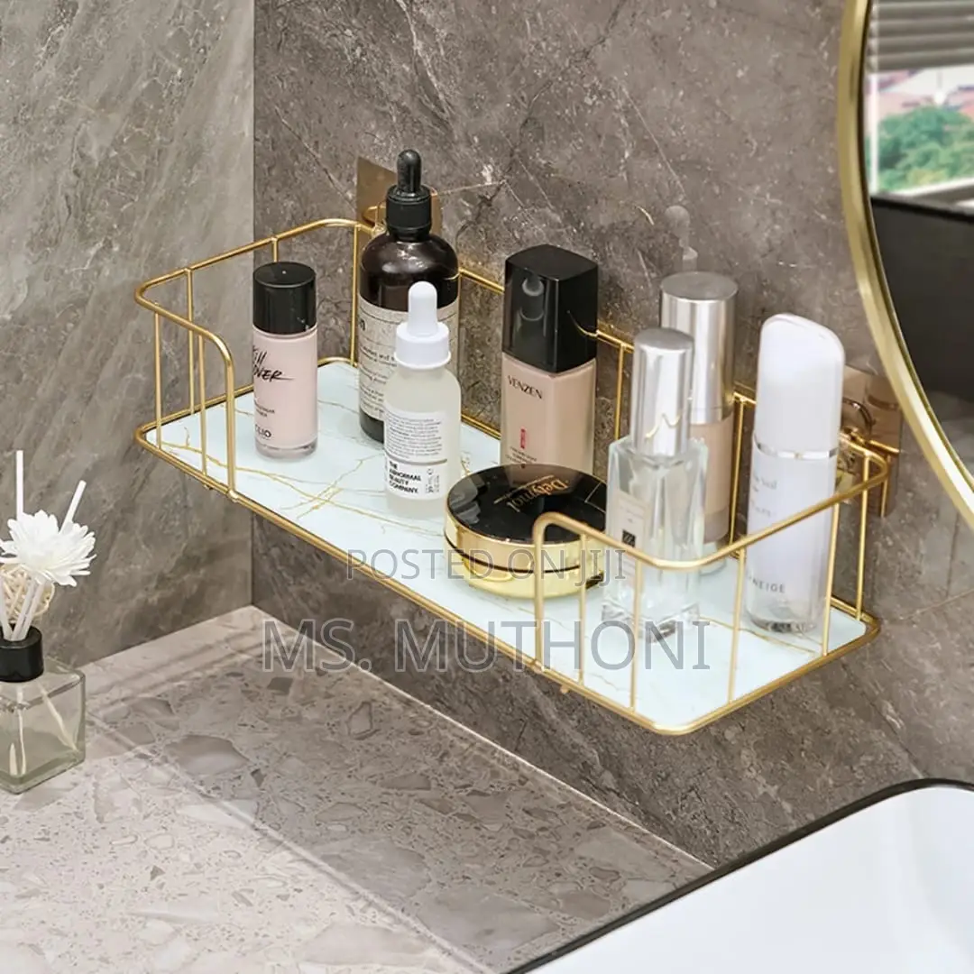 Luxury Bathroom Shelf With Mable Glass Plate*