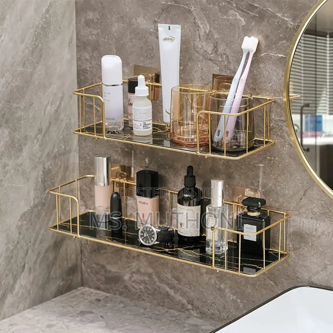 Luxury Bathroom Shelf With Mable Glass Plate*