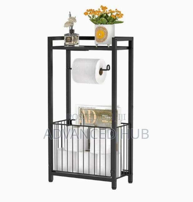 Metallic Toilet Paper Holder/Storage