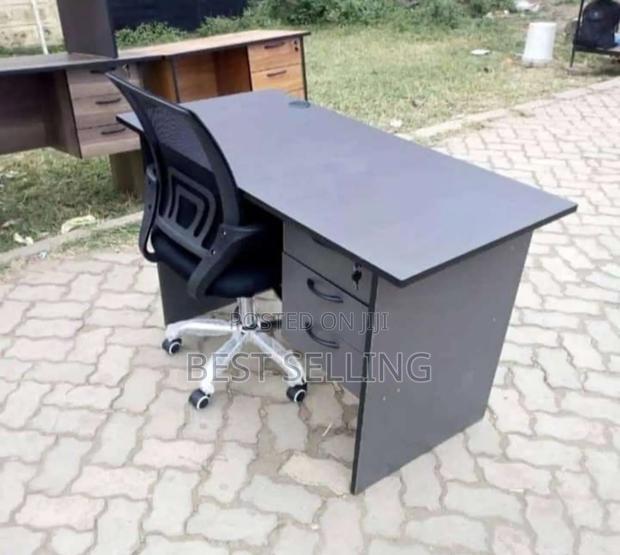 Gray Home Desk and Chair