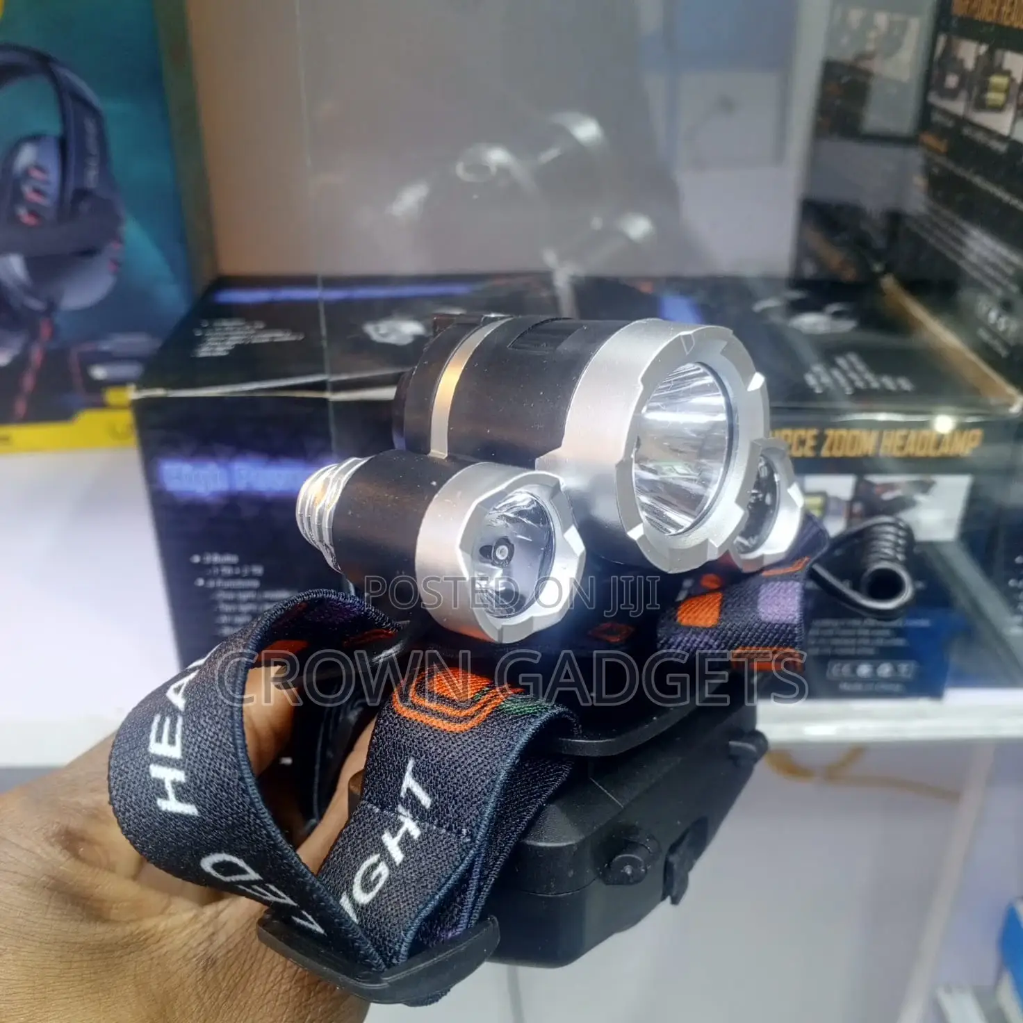 Rechargeable 3-Bulb Led Headlamp, T6 Led Bulbs