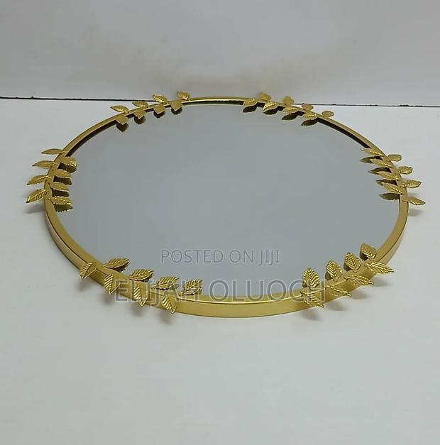 Decorative Round Shaped Mirror Available* Gold Colour Available - thumbnail 2