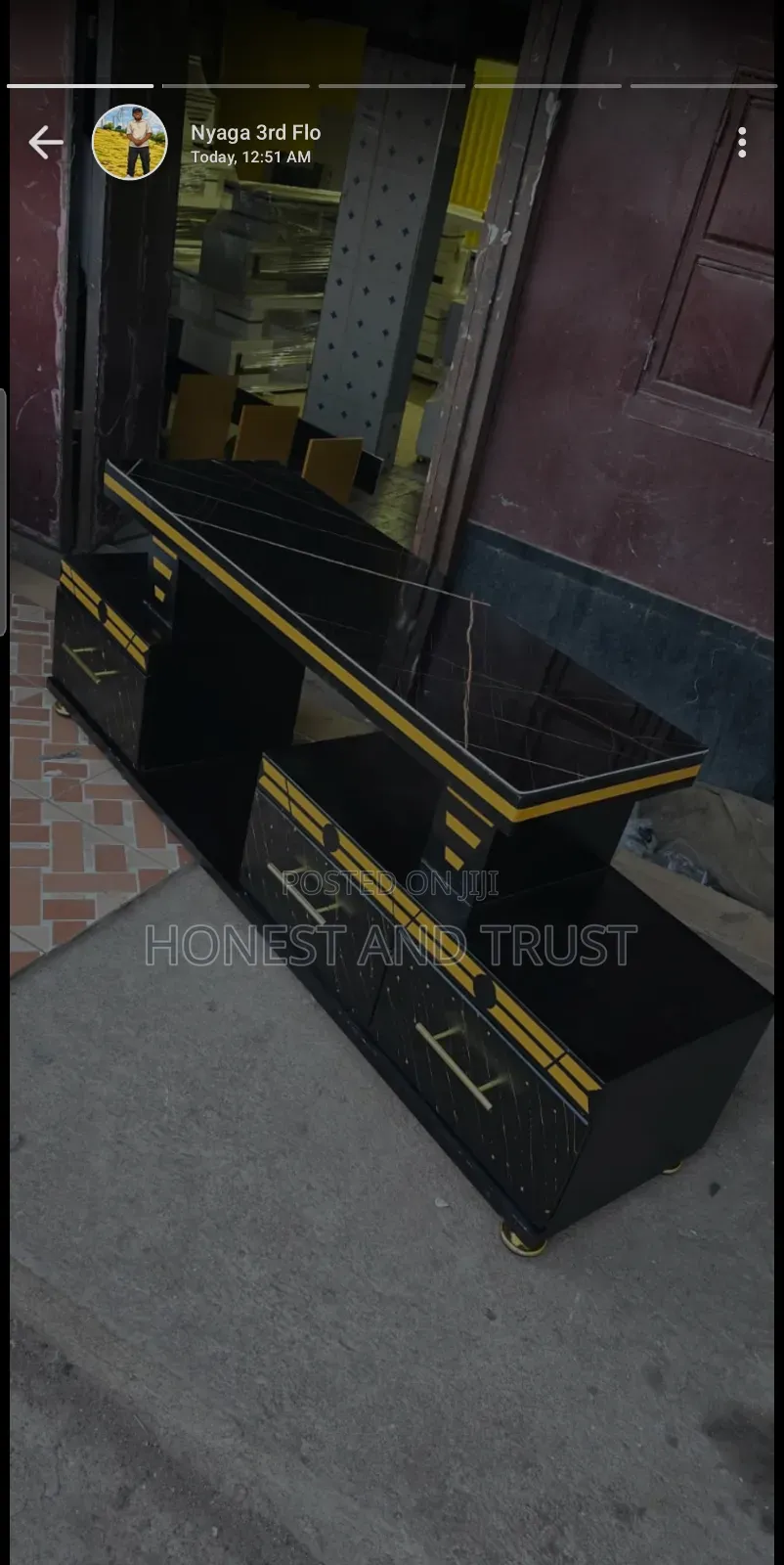 Executive Black Tv Stand