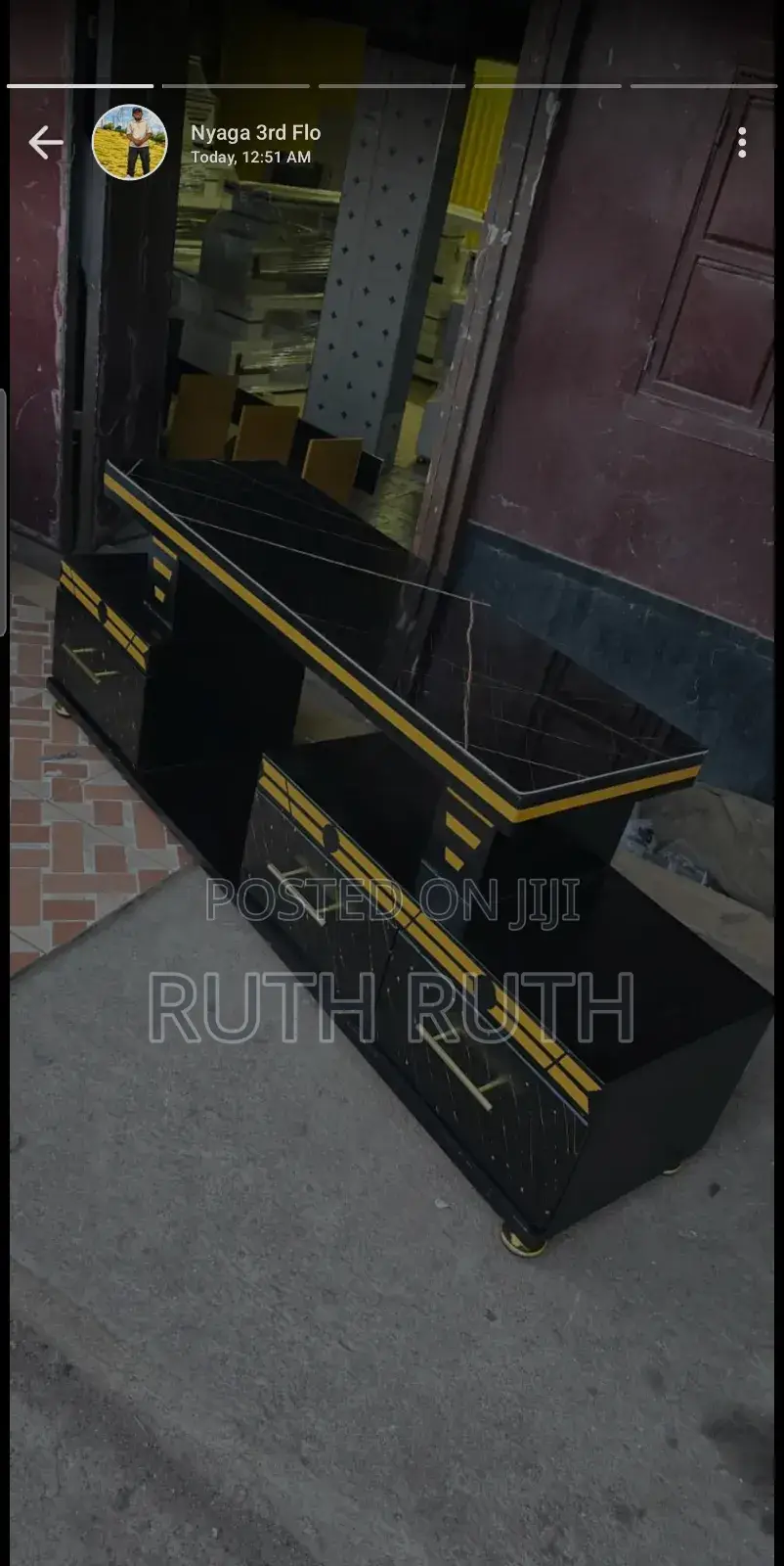 Executive Black Tv Stand