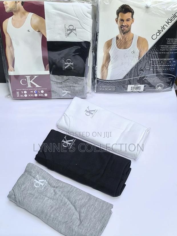 3 Calvin Klein Cotton Vests - thumbnail 2