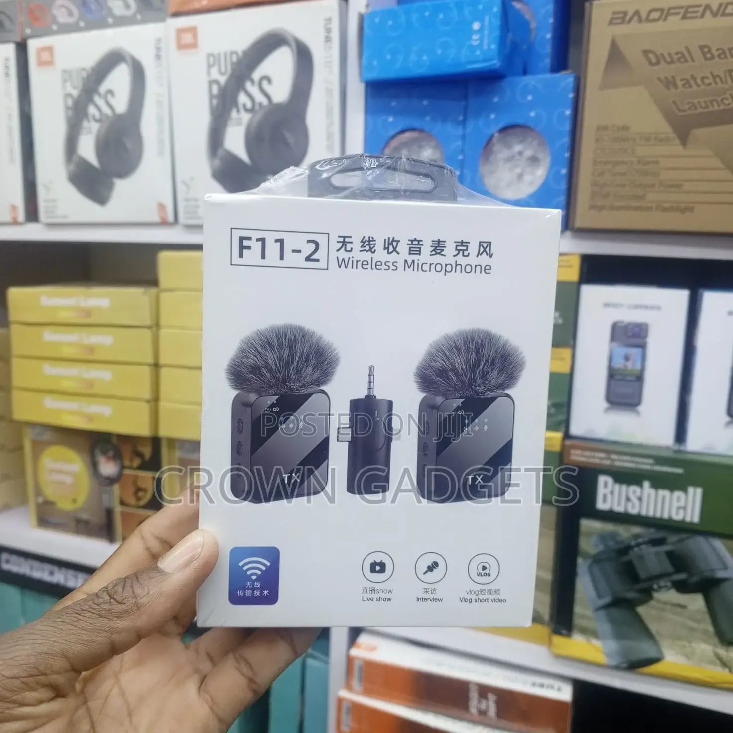 F11-2 Dual Wireless Lavalier Microphone System.