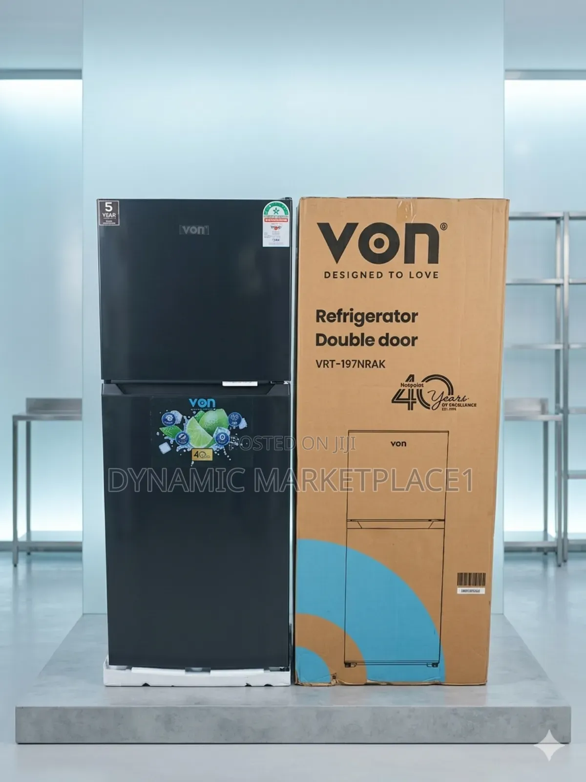Von VRT-197nrak Double Door Refrigerator