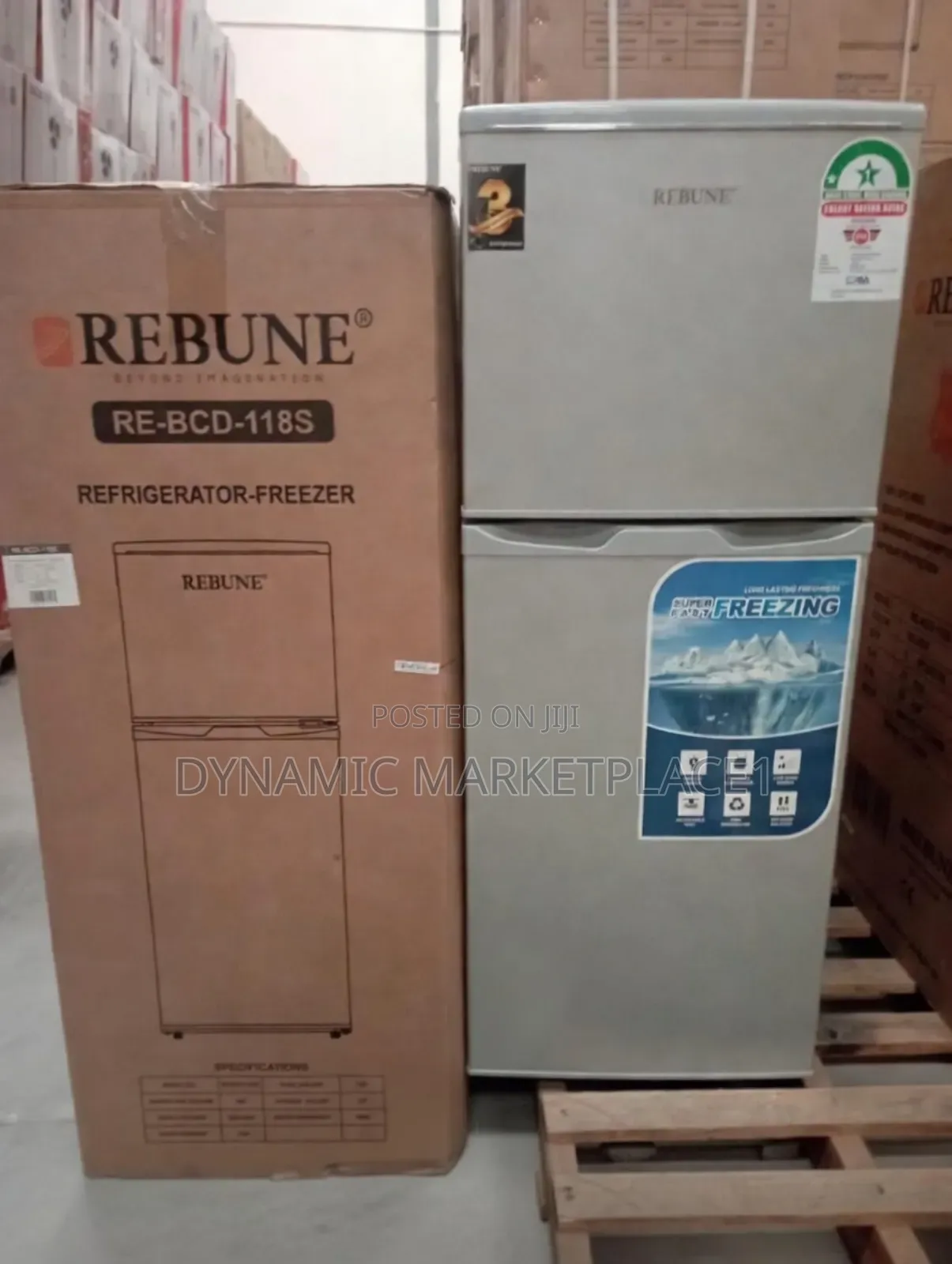 Rebune 118l Refrigerator Freezer
