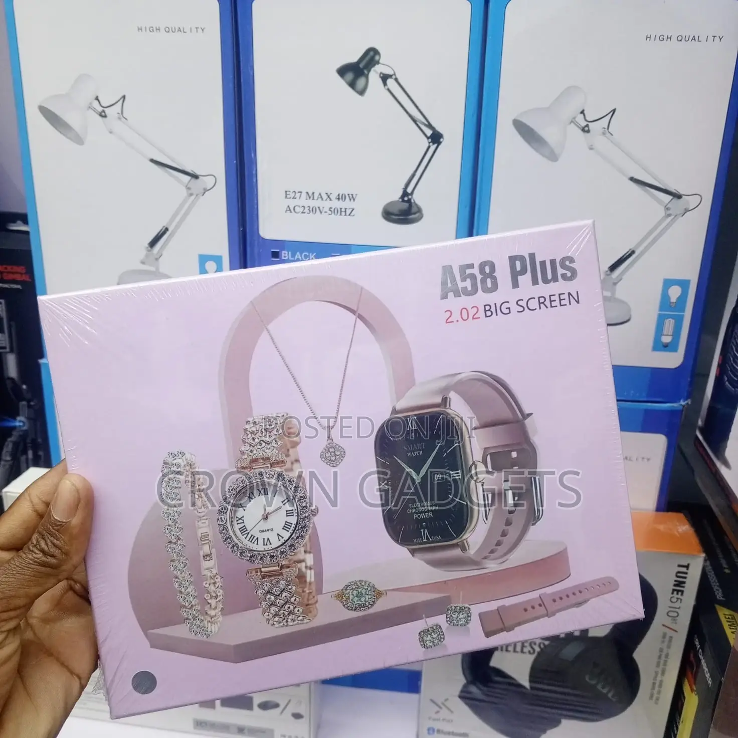 A58 Plus Smart Watch 7-in-1 Luxury Gift Set