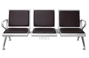 Office Bench : 3-Seater Padded Office Reception Ideal Waiting Bench