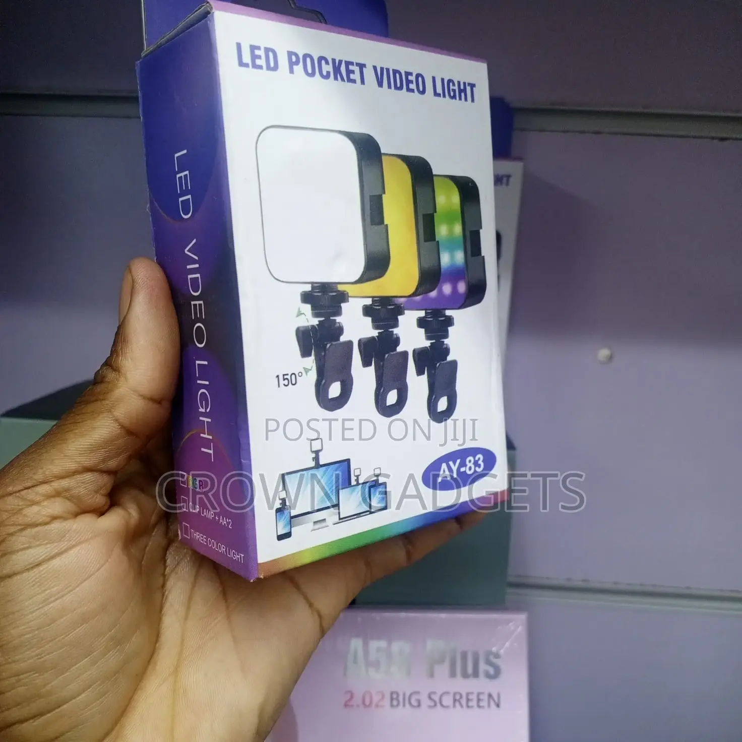 Ay-83 Led Pocket Video Light RGB Clip-on Usb Rechargeable