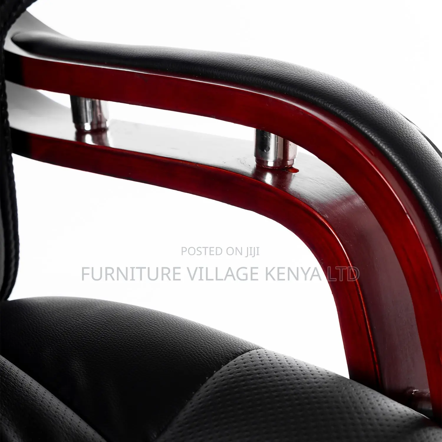 Office Chair ; Adjustable Executive Chair Black Leather