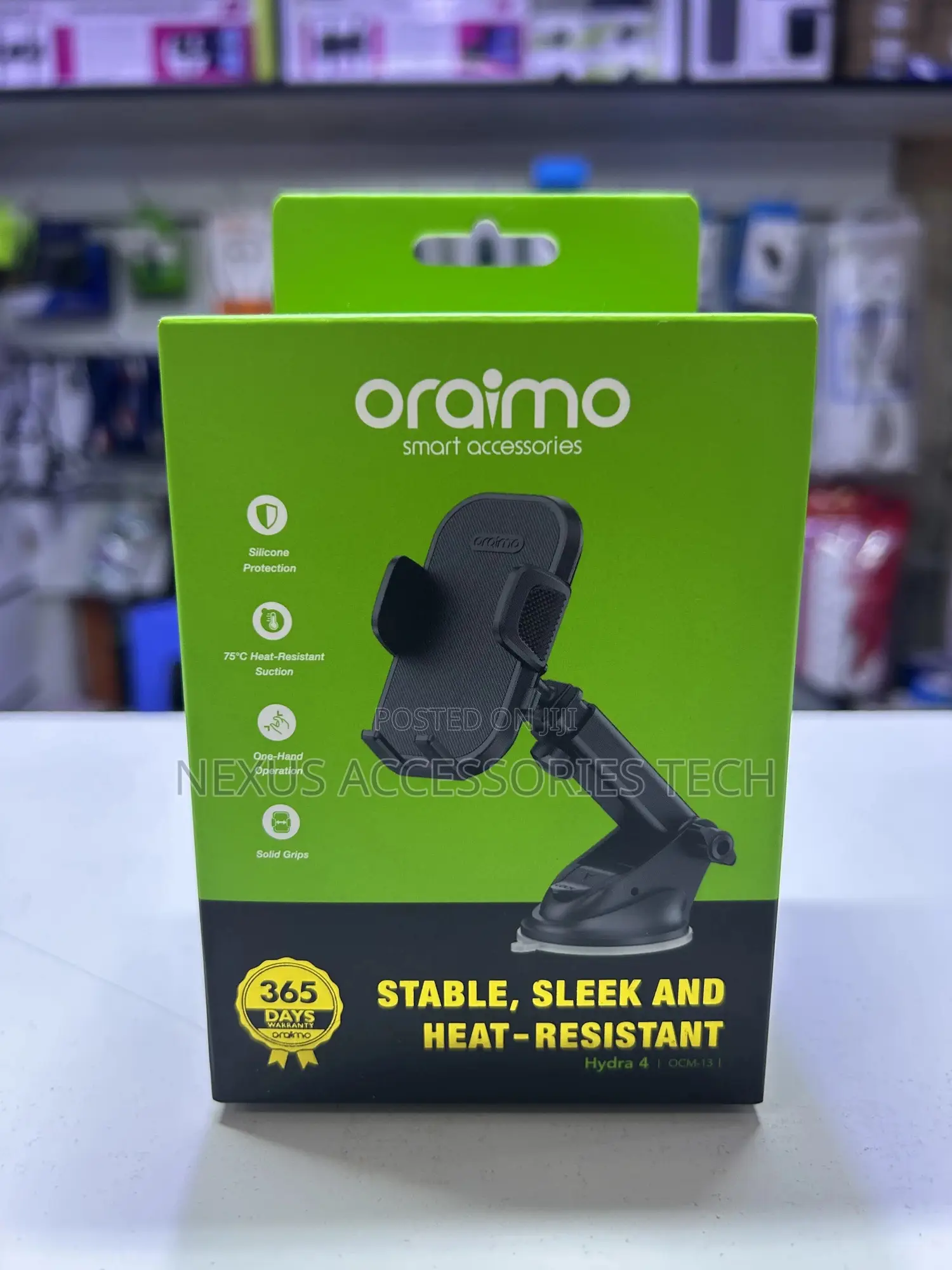Oraimo Ocm-13 Dashboard Phone Mount – One-Hand Operation