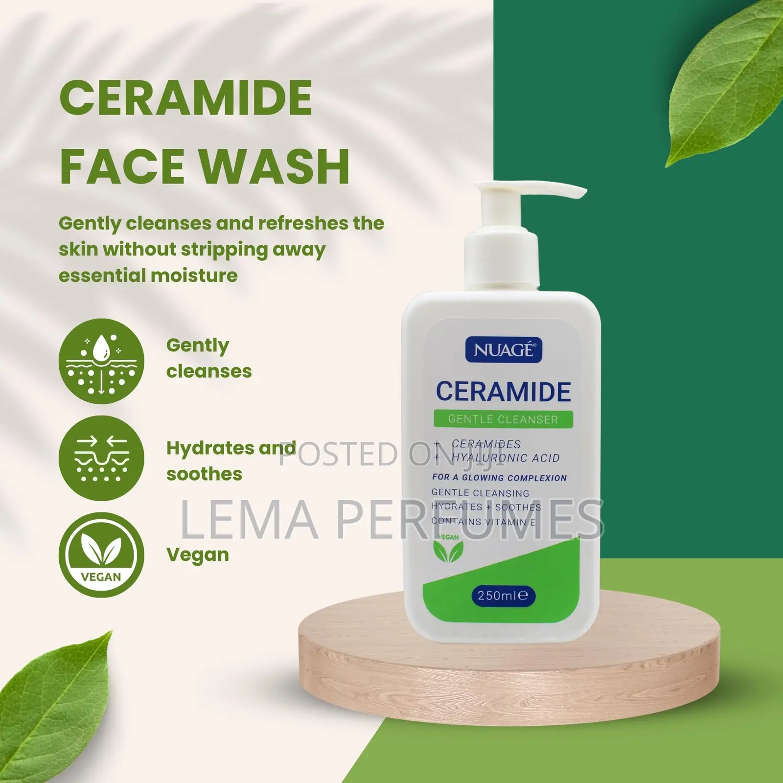 Nuage Ceramide Gentle Cleanser 250ml.