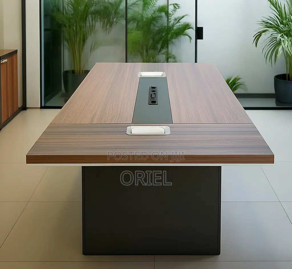 Office Table : Office Boardroom Table With Integrated Power Sockets.