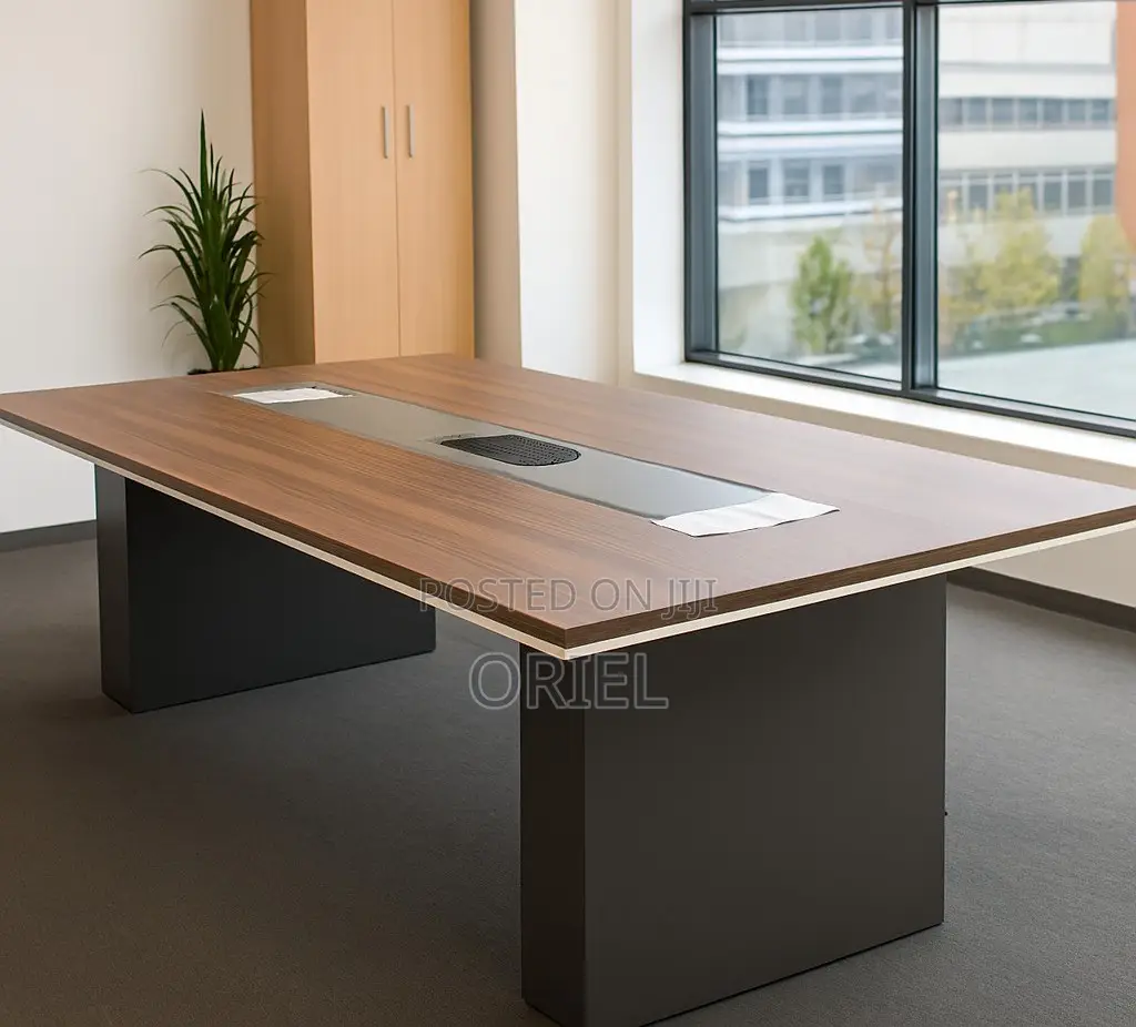 Office Table : Office Boardroom Table With Integrated Power Sockets.
