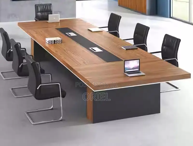 Office Table : Office Boardroom Table With Integrated Power Sockets.