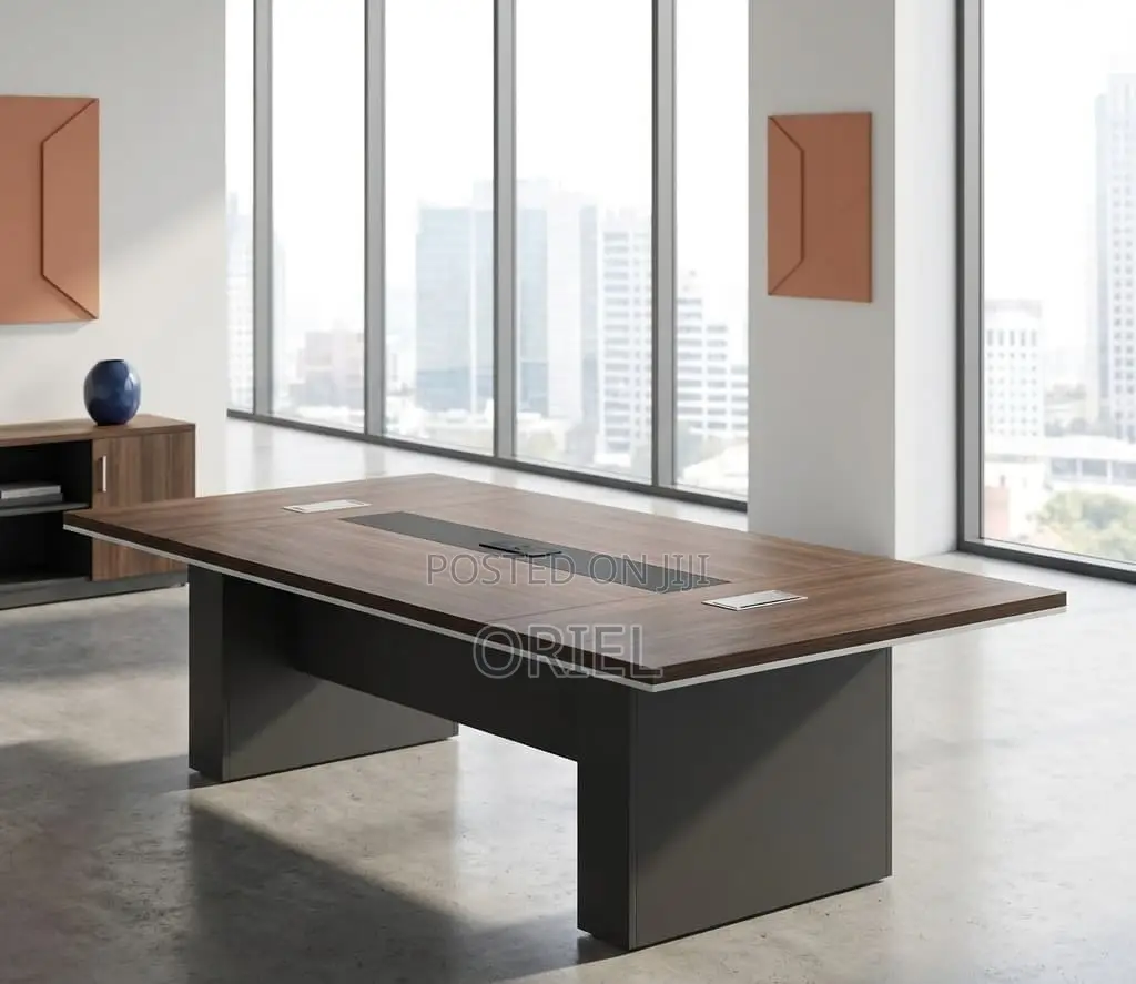 Office Table : Office Boardroom Table With Integrated Power Sockets.