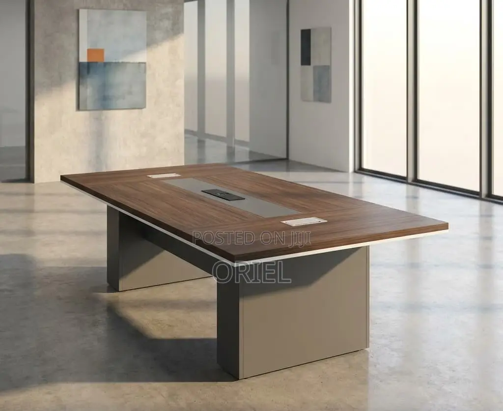 Office Table : Office Boardroom Table With Integrated Power Sockets.