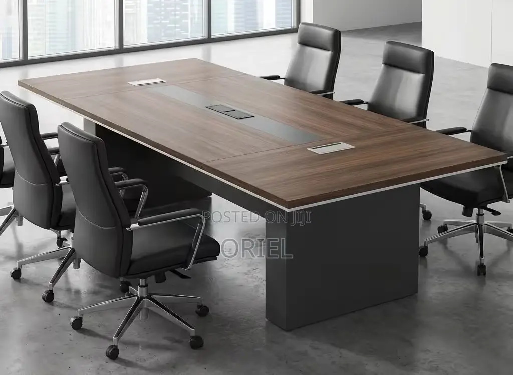 Office Table : Office Boardroom Table With Integrated Power Sockets.