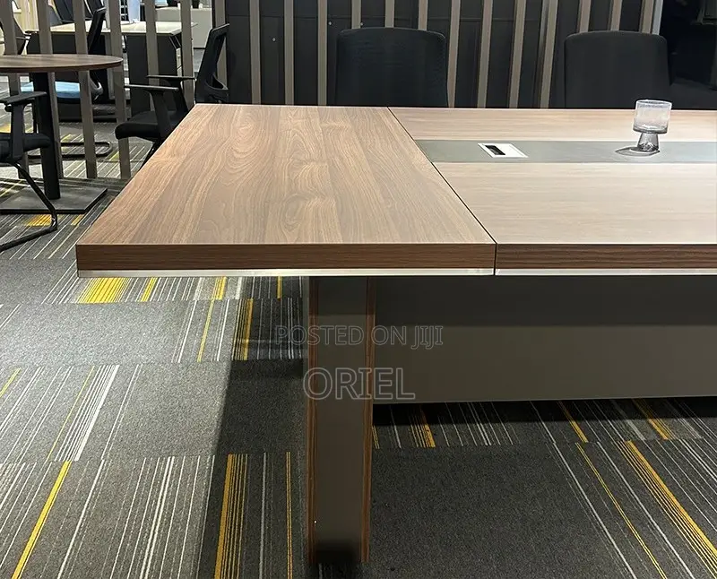 Office Table : Office Boardroom Table With Integrated Power Sockets.