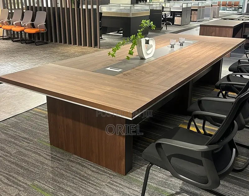 Office Table : Office Boardroom Table With Integrated Power Sockets.