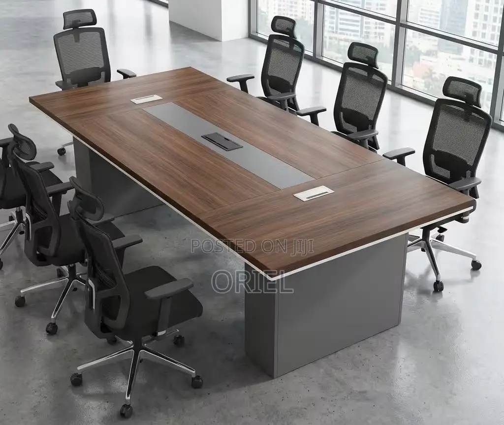 Office Table : Office Boardroom Table With Integrated Power Sockets.