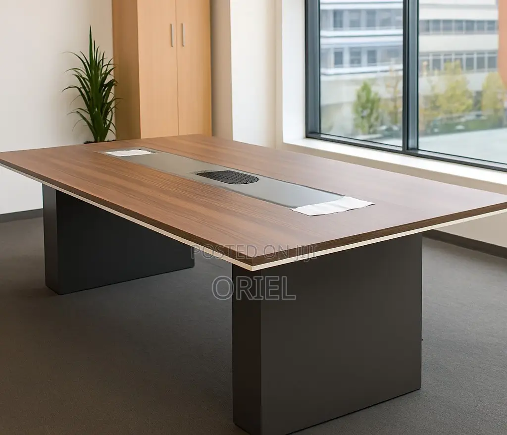 Office Table : Office Boardroom Table With Integrated Power Sockets.