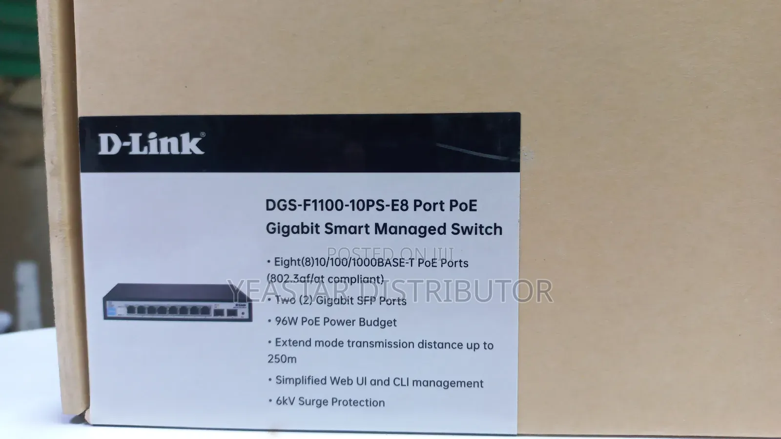 DGS-F1100-10pse 8 Port Poe Switch With SFP