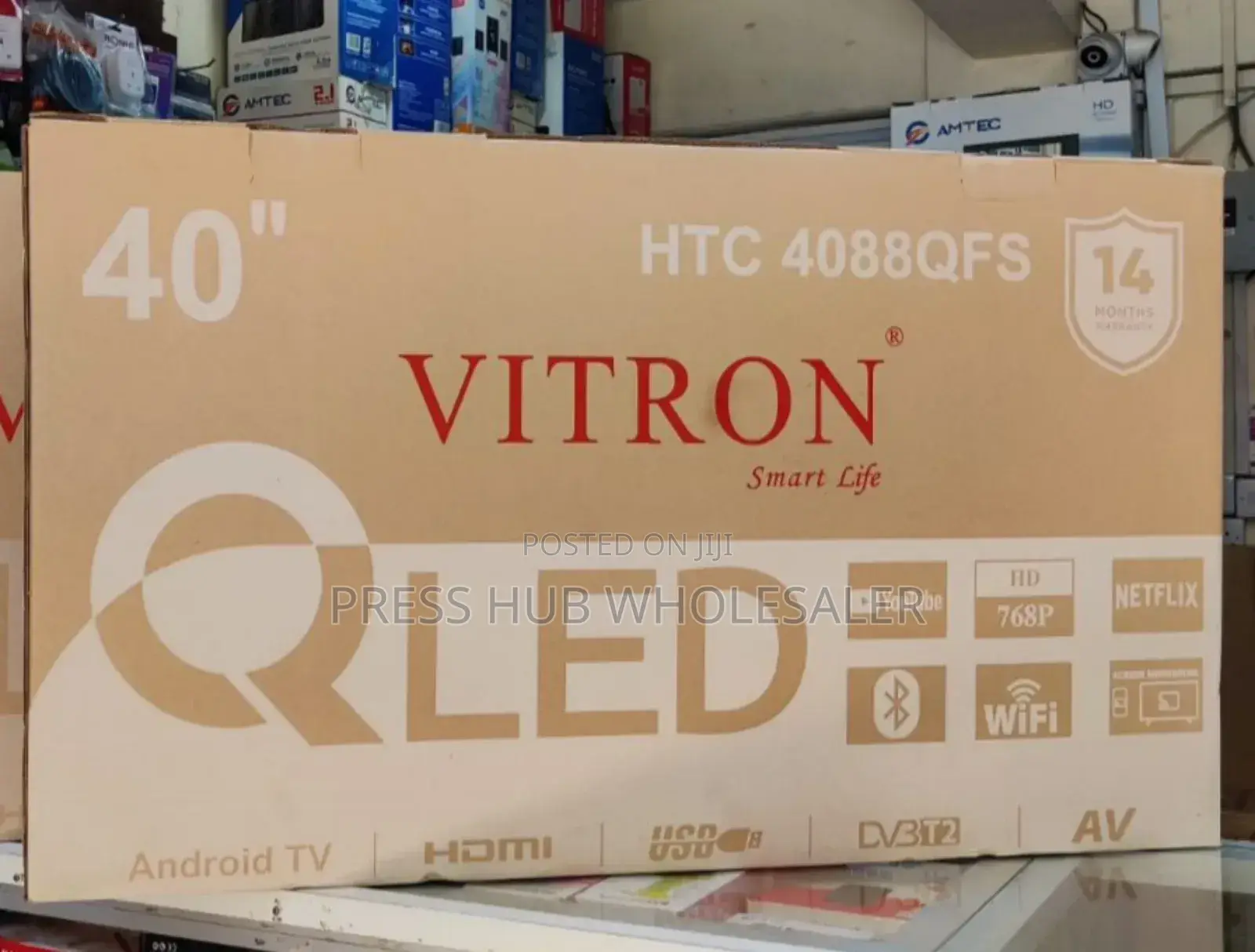 Vitron 40-Inch Qled Smart Android Tv,