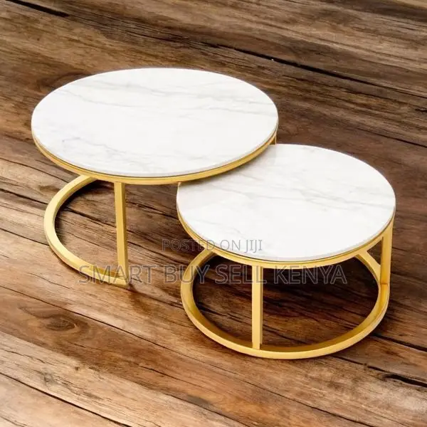 Modern Furniture Marble Nesting Coffee Tables Set