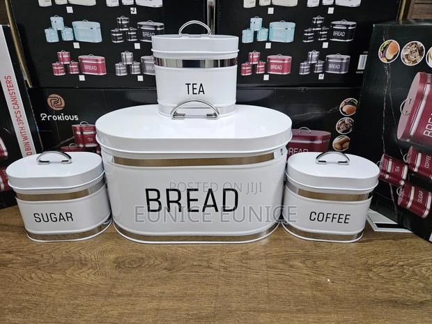*Unique and Elegant Bread Storage Bin With 3pcs Canisters* - thumbnail 4