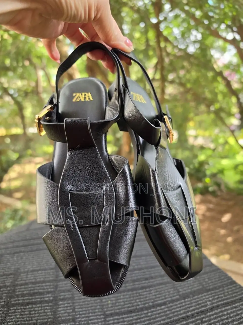 Zara Soft Leather Ladies Caged Fisherman Sandals.