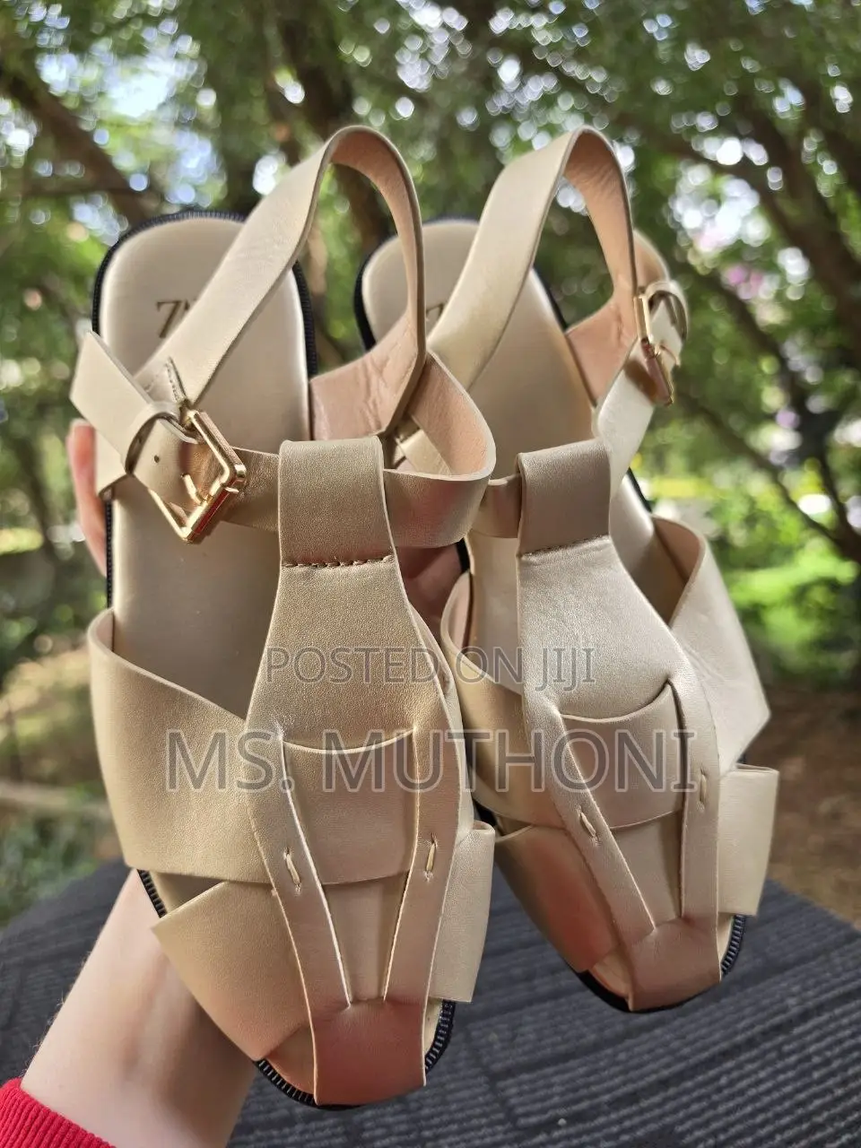 Zara Soft Leather Ladies Caged Fisherman Sandals.