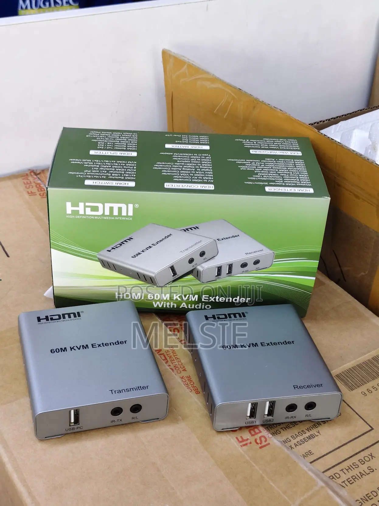 Hdmi KVM Extender 60m | Usb Keyboard Mouse Over Cat6 Cable
