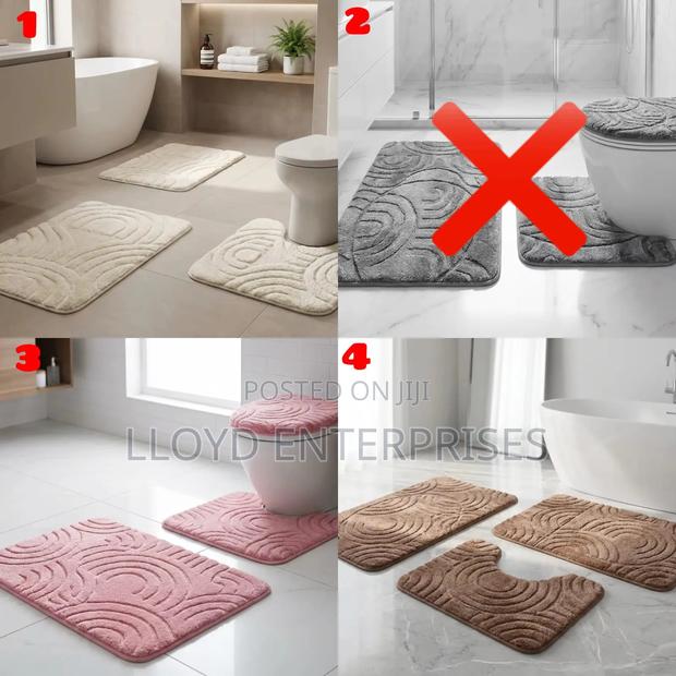 3pcs Bathroom Mats