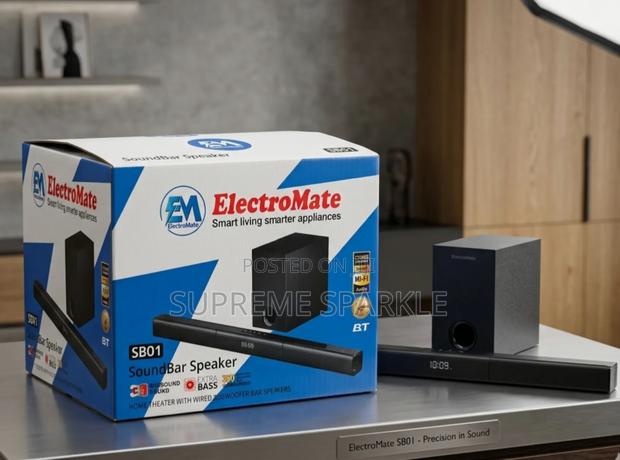 Electromate Sb01 Soundbar Speaker System With a Wired Subwoofer. - main view