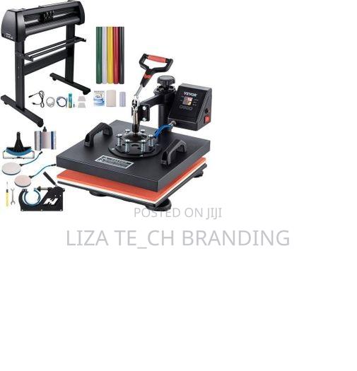 Vinyl Cutter Plotter Machine 2 Feet + 8 in 1 Heat Press Machine