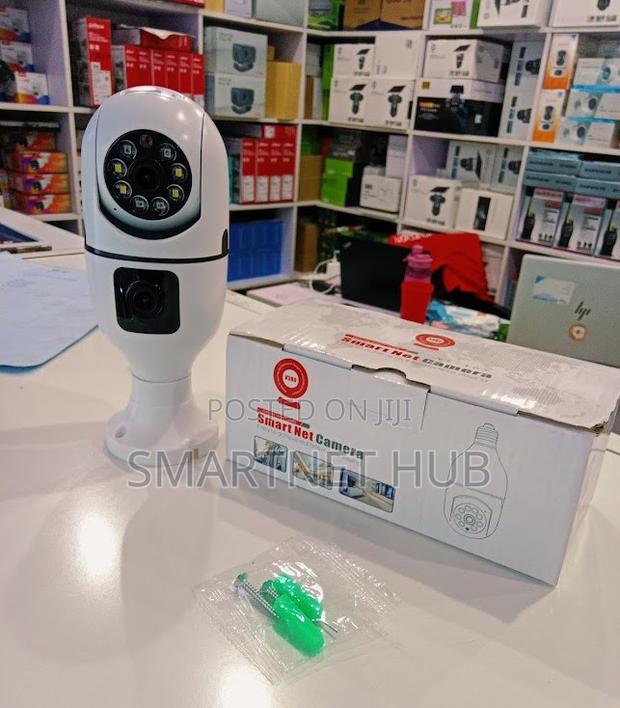 V380 Pro Dual Lens Nanny Camera Bulb Indoor Camera