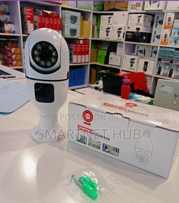 Nanny Dual Lens Wifi V380 Indoor Bulb PTZ Camera