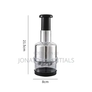 Manual Garlic Press Vegetable Chopper - Stainless Steel Onion Mincer